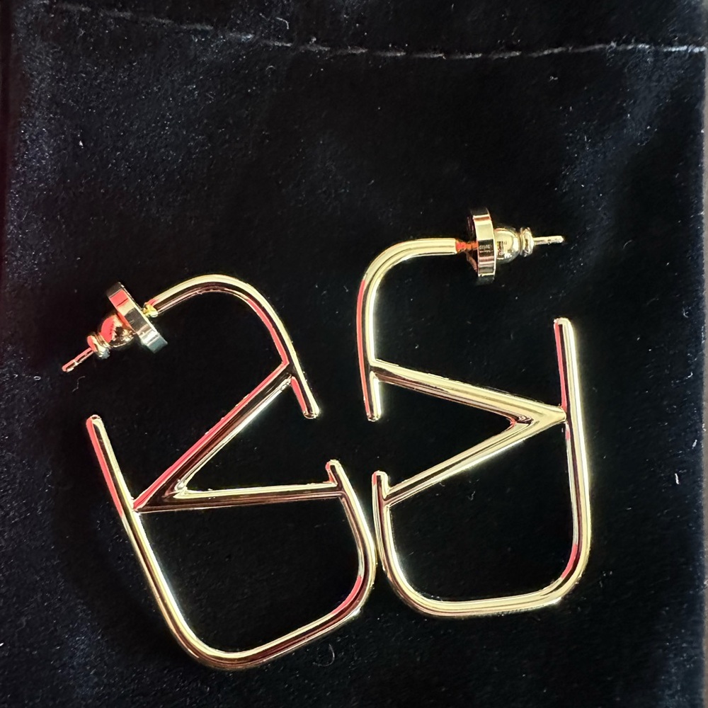 Valentino V Hoop Earrings